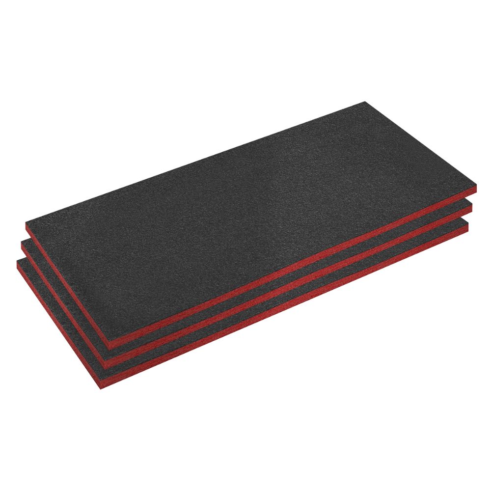 Sealey Easy Peel Shadow Foam® Red/Black 30mm - Pack of 3 SFPK30R