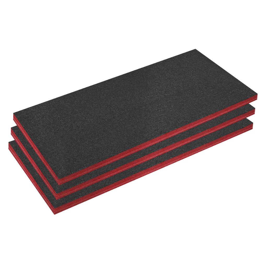 Sealey Easy Peel Shadow Foam® Red/Black 50mm - Pack of 3 SFPK50R