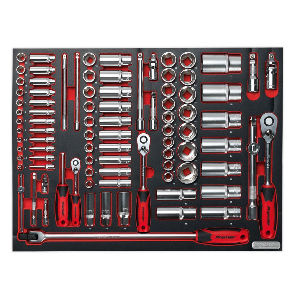 Socket and ratchet 91 piece set