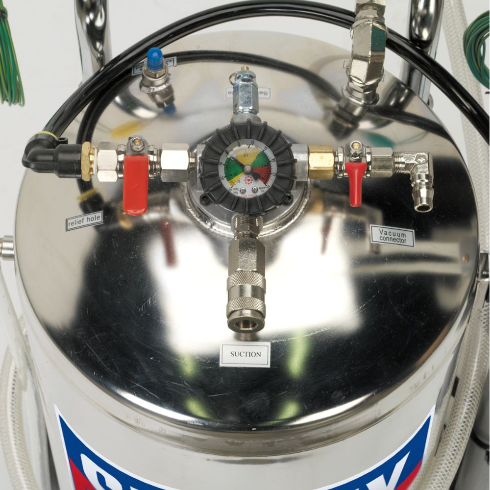 Sealey Air Operated Fuel Drainer 40L Stainless Steel TP200S