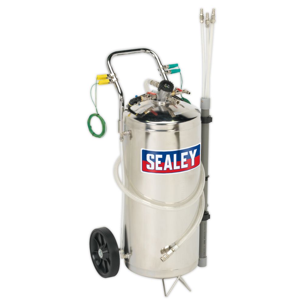 Sealey Air Operated Fuel Drainer 40L Stainless Steel TP200S
