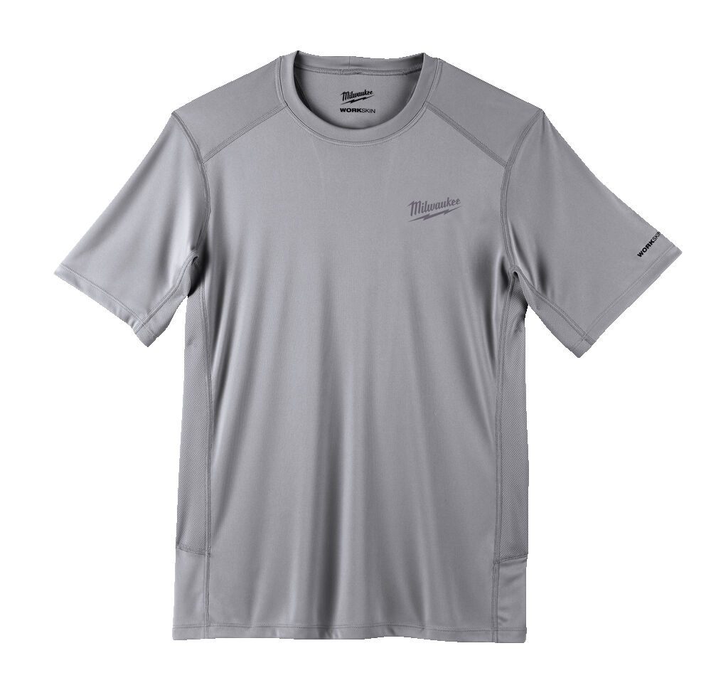 Milwaukee Light Weight Grey Performance Short Sleeve Work Skin Shirt 4933478194