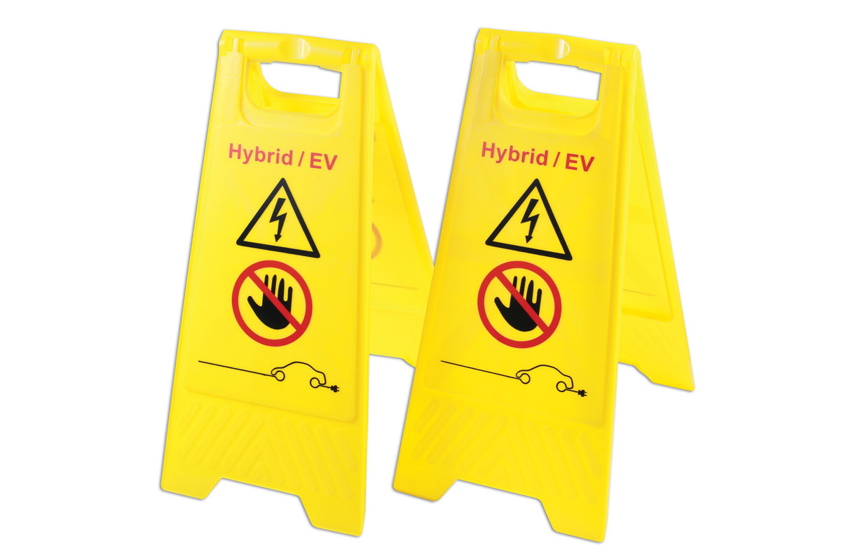 Laser Hybrid/EV Floor Warning Signs 2pc 7521