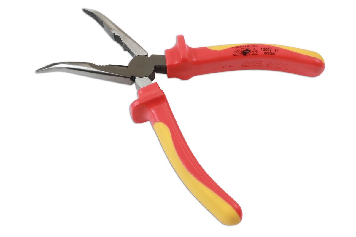 Laser Insulated Bent Nose Pliers 200mm 7570