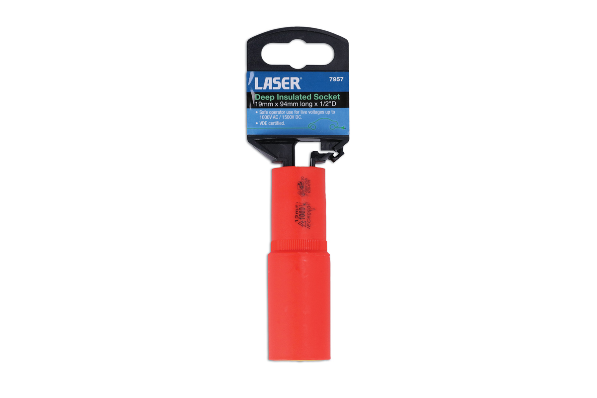 Laser Deep Insulated Socket 1/2"D 19mm 7957