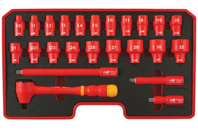 Laser Insulated Socket Set 1/2"D 24pc 6147