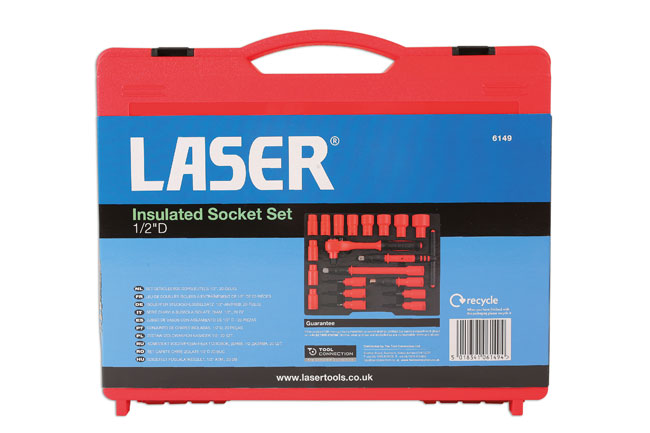Laser Insulated Socket Set 1/2"D 20pc 6149