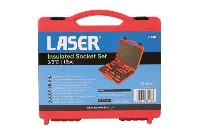 Laser Insulated Socket Set 3/8"D 16pc 6148