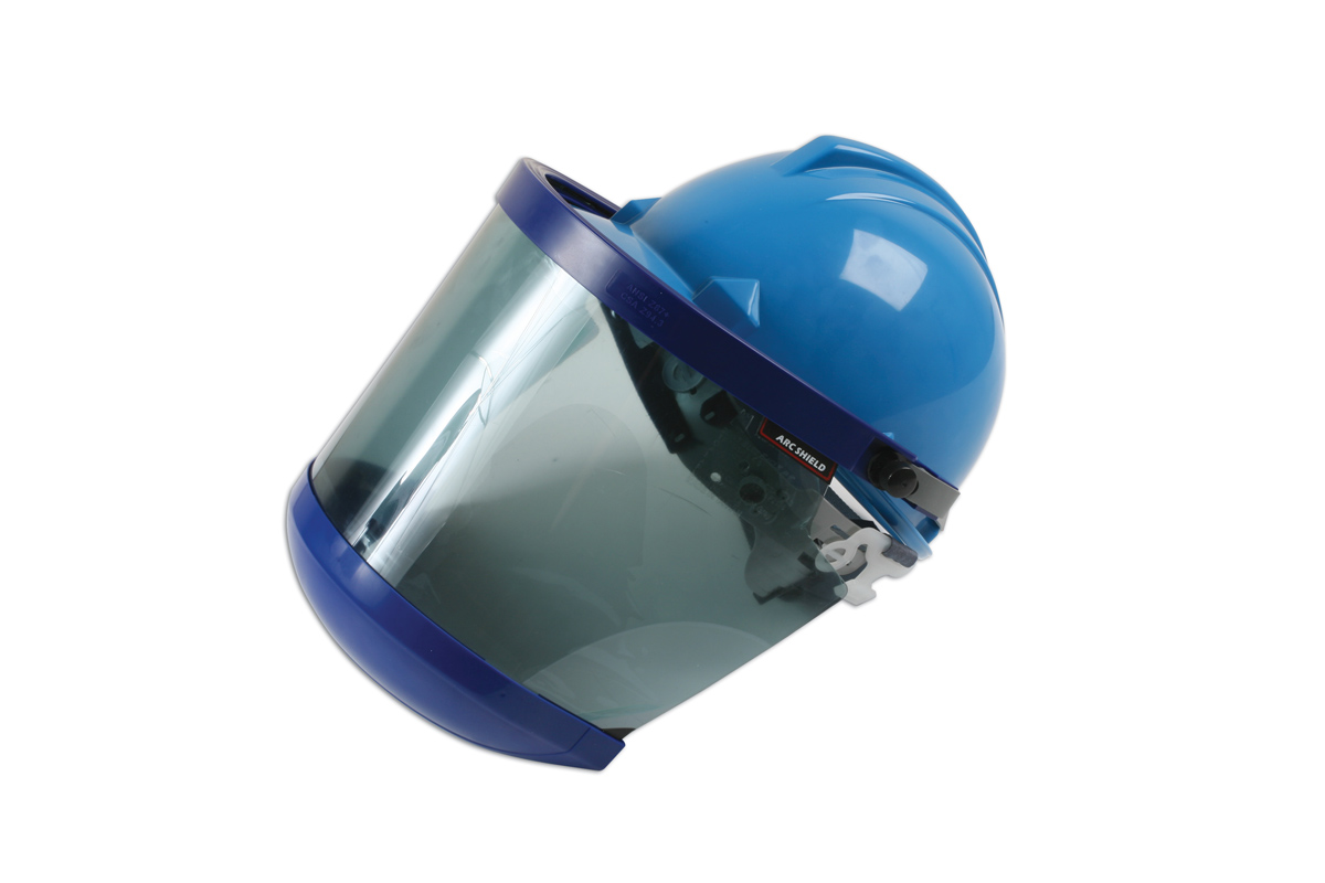 Laser Arc Flash Shield with Helmet and Chin Protection 7492