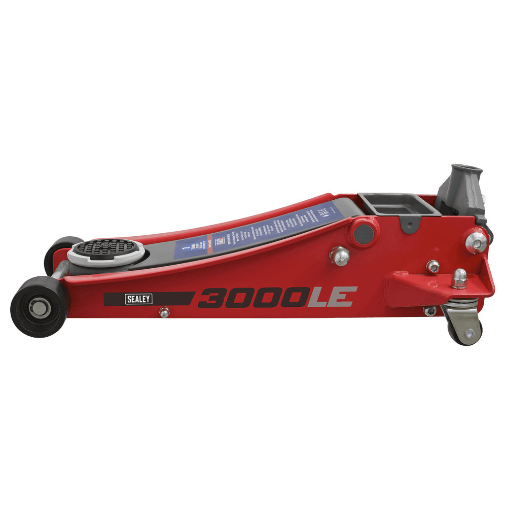 Sealey Trolley Jack 3tonne Low Profile Rocket Lift Red 3000LE