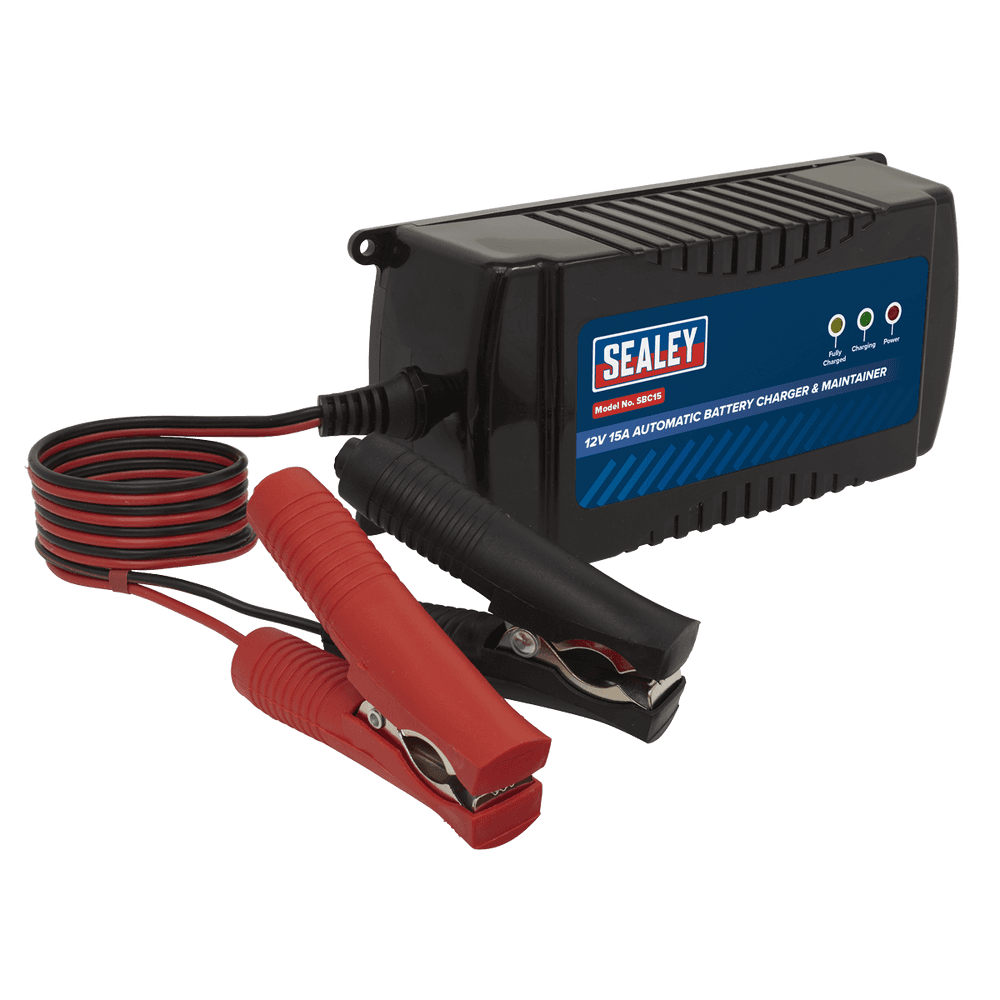 Sealey Battery Maintainer Charger 12V 15A Fully Automatic SBC15