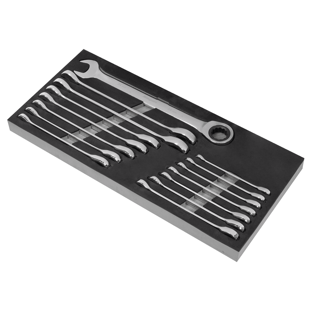 Sealey Combination Ratchet Spanner Set 15pc Metric S01247