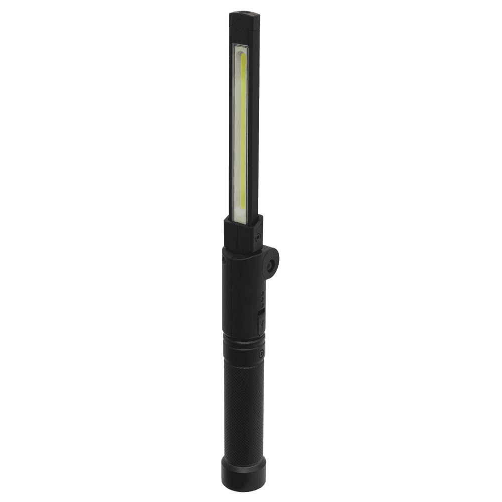 Sealey Rechargeable Aluminium Folding Pocket Light 2 COB & 1 SMD LED LED02G