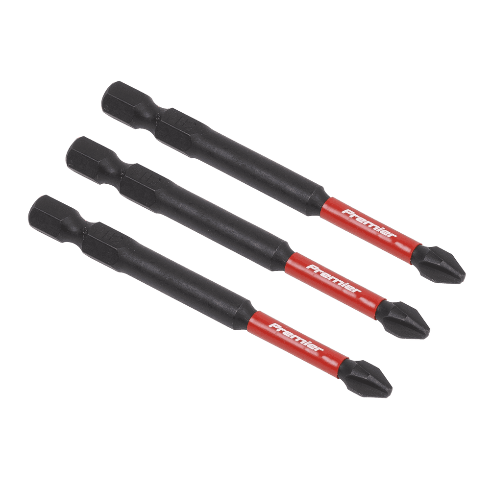 Sealey Phillips #2 Impact Power Tool Bits 75mm - 3pc AK8255