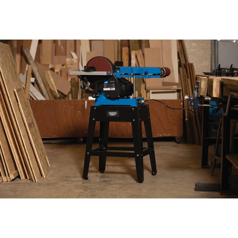 Draper 230V Belt And Disc Sander with Tool Stand, 150MM, 750W 98423