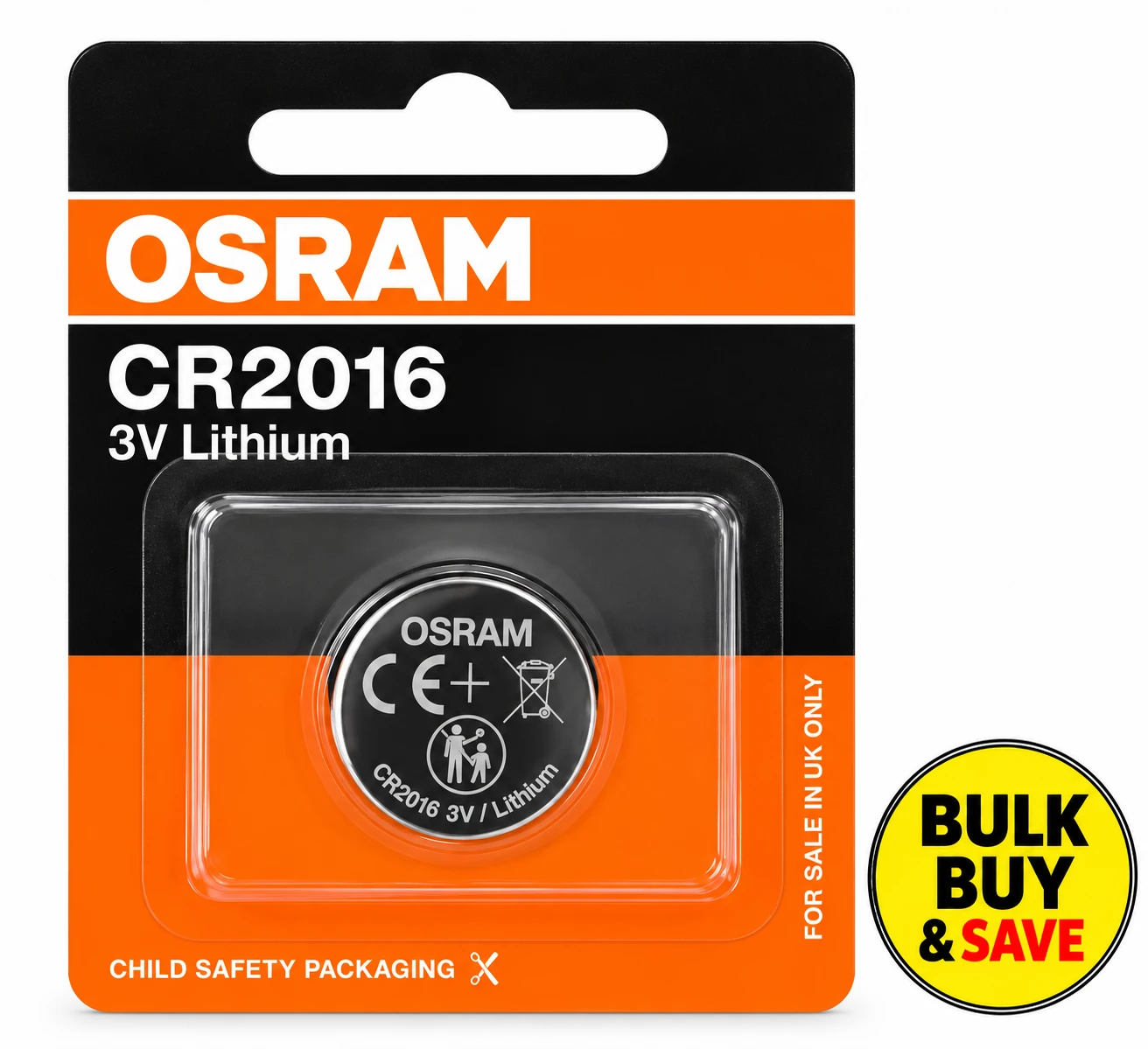 OSRAM 3V Lithium Coin Cell Battery CR2016