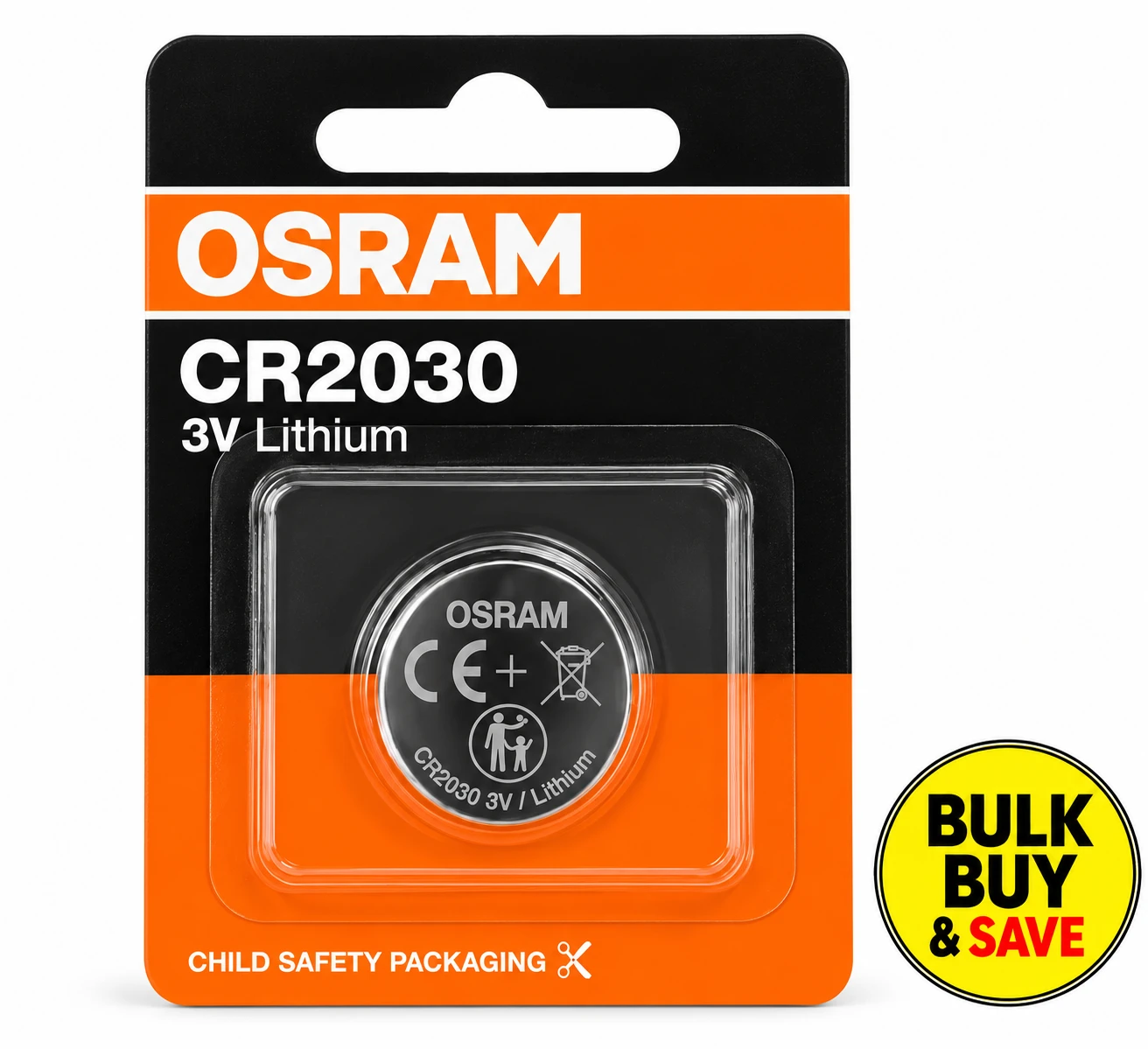 OSRAM CR2030 3V Lithium Coin Cell Battery BULK BUY