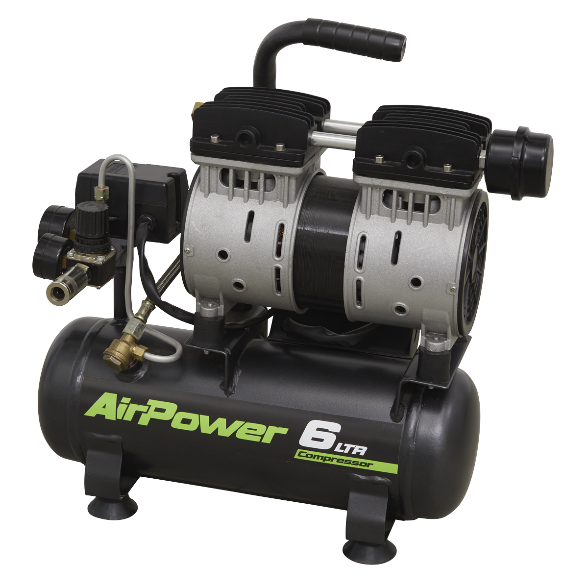 Sealey Low Noise Air Compressor 6L Direct Drive 0.7hp SAC0607S