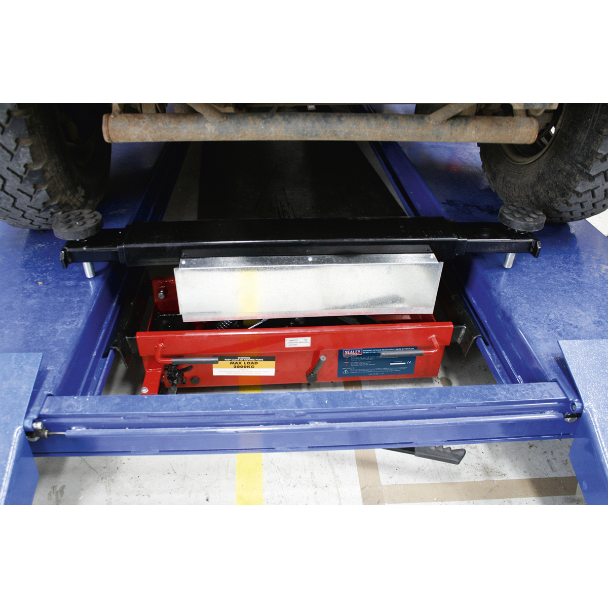 Sealey Jacking Beam 2 Tonne with Arm Extenders & Flat Roller Supports SJBEX200