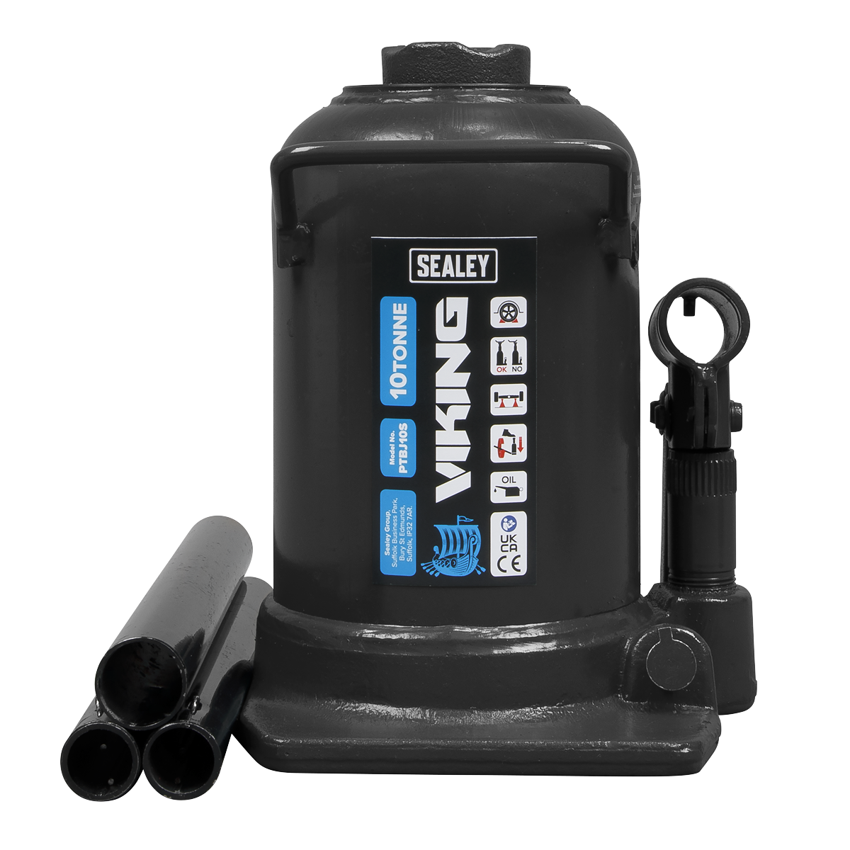 Sealey 10 Tonne Bottle Jack with Telescopic Ram PTBJ10S