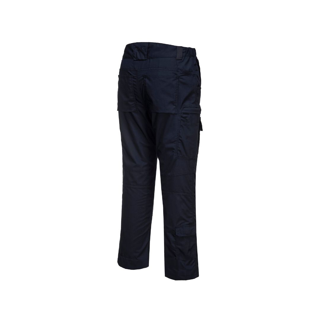 navy work pants with adjustable hem to suit all leg lengths