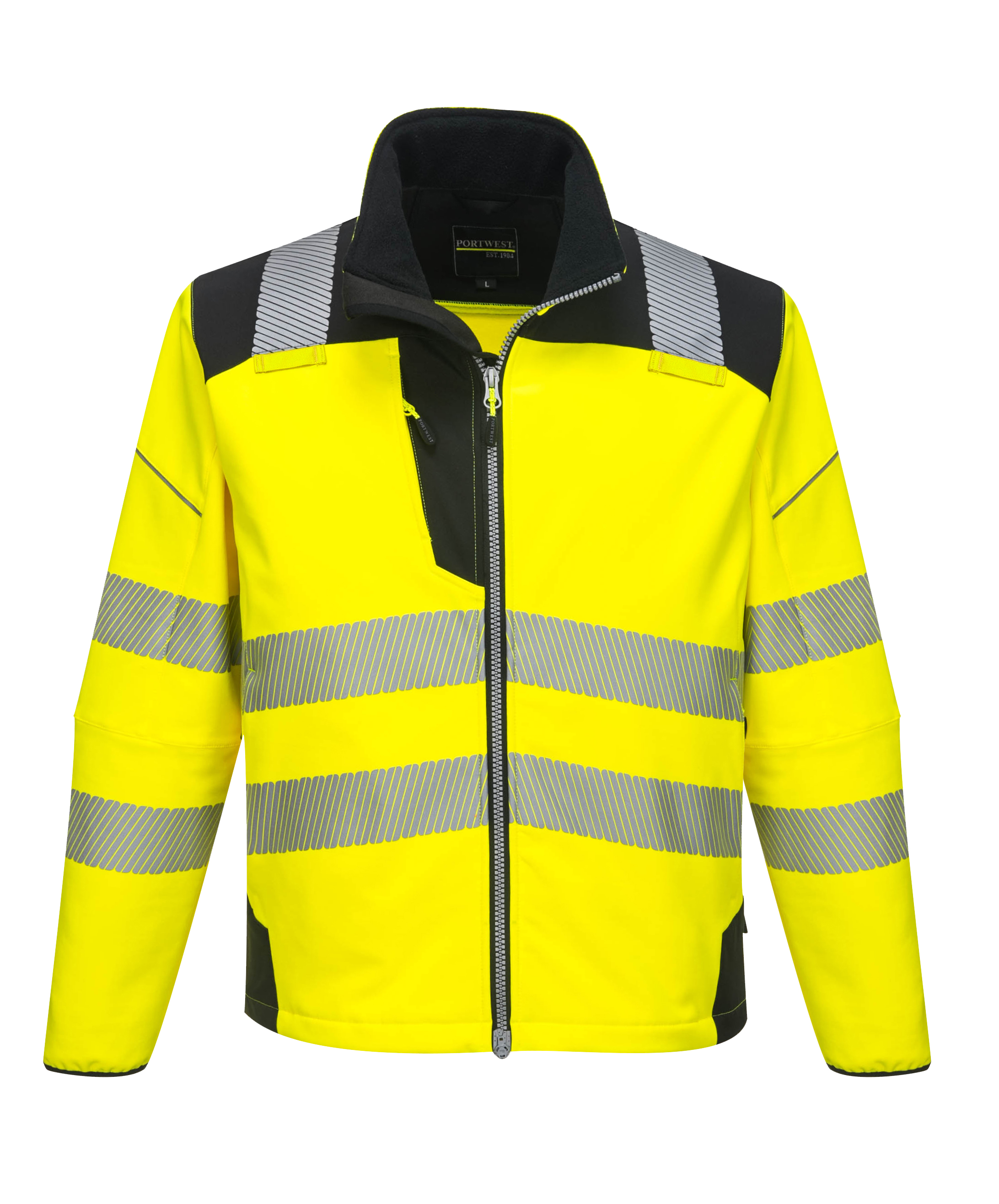 Portwest PW3 Hi Vis Softshell Jacket Yellow/Black T402