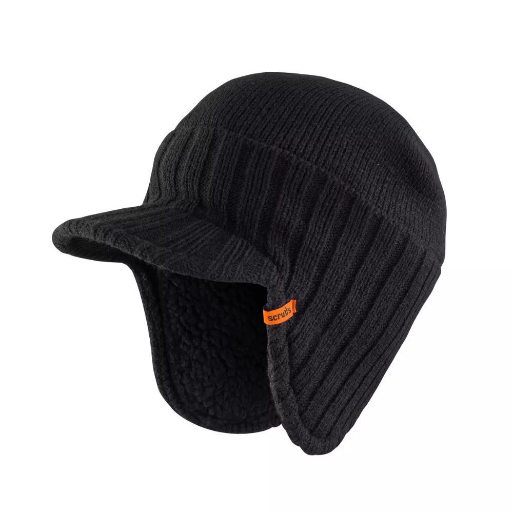 Scruffs Trade Peaked Beanie Hat, Black Colour T51012