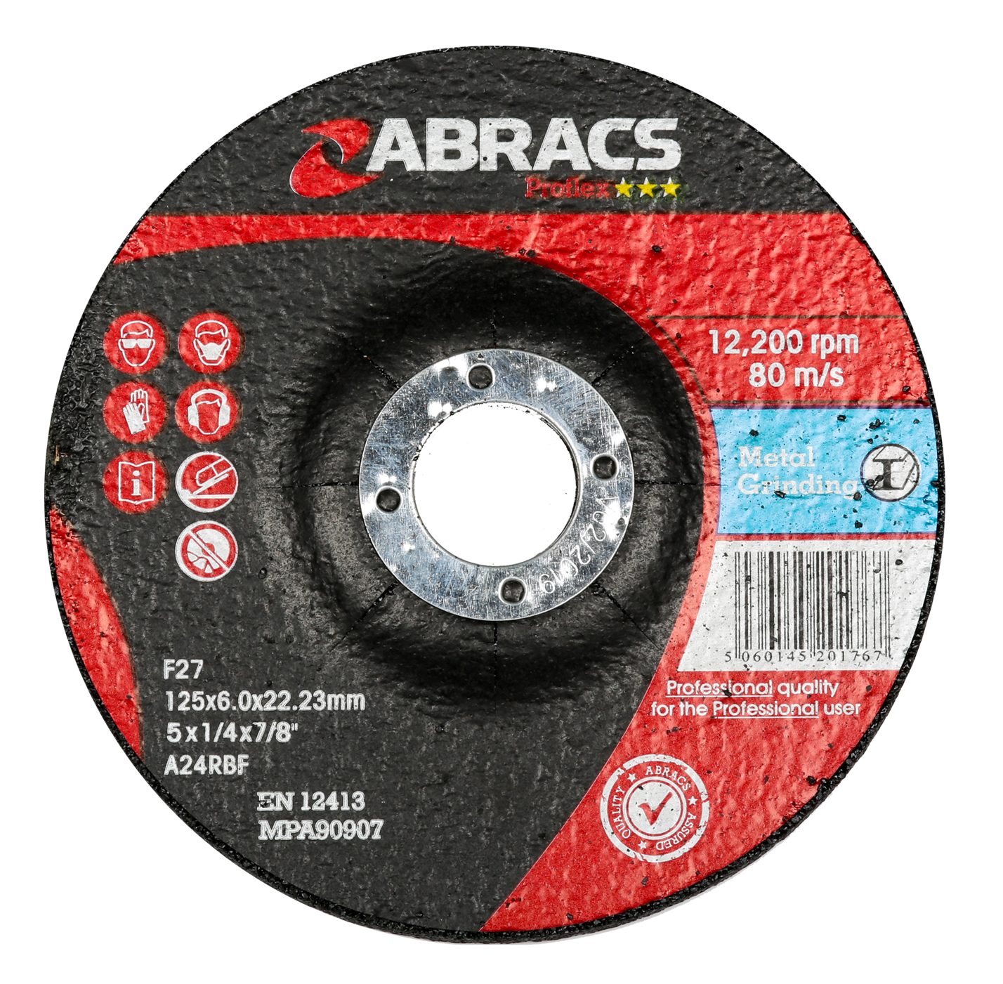 Abracs Proflex 125mm x 6mm x 22mm DPC Metal Grinding Disc PF12560DM