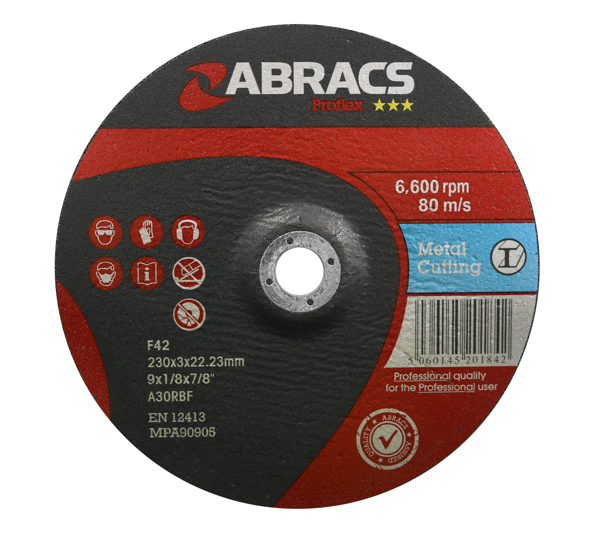 Abracs Proflex 230mm x 3mm x 22mm DPC Metal Cutting Disc PF23030DM