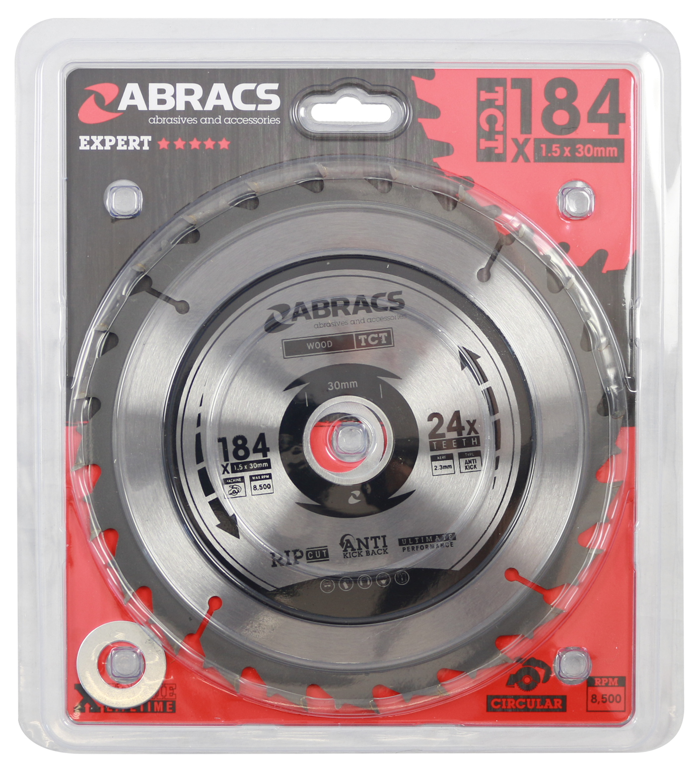 Abracs Replacement wood cutting circular saw blade TCT18424