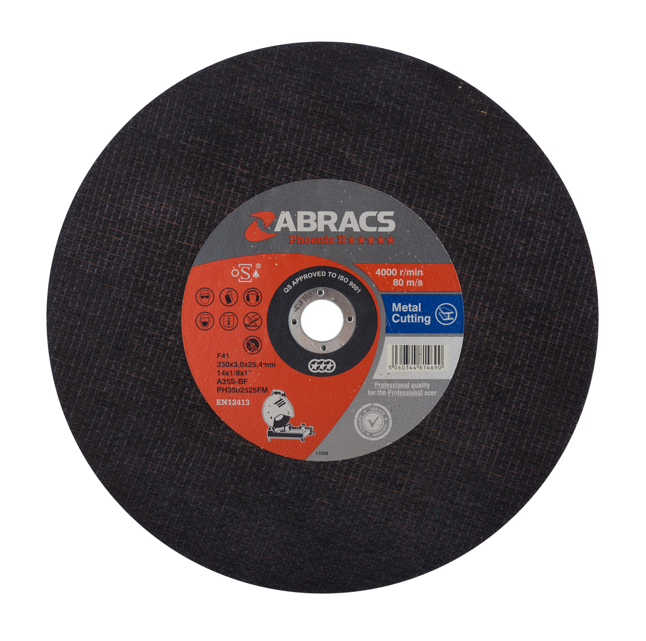 Abracs Phoenix II 300mm x 2.5mm x 25mm Flat Metal Cutting Disc PH3502525FM