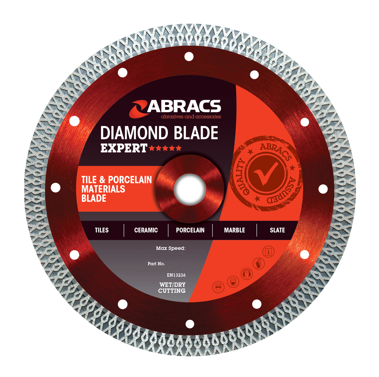 Abracs Tile & Porcelain Cutting Diamond Blade 115mm x 1.2mm x 22mm ABDCR115