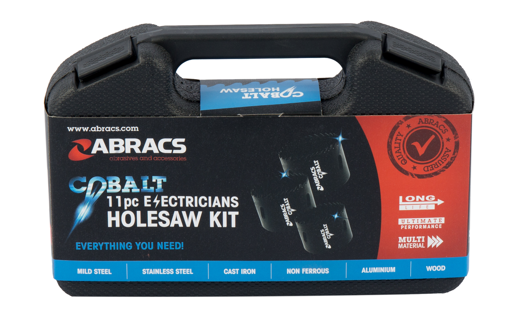 Abracs 11 piece hole saw drill bit kit ABHSCKIT11