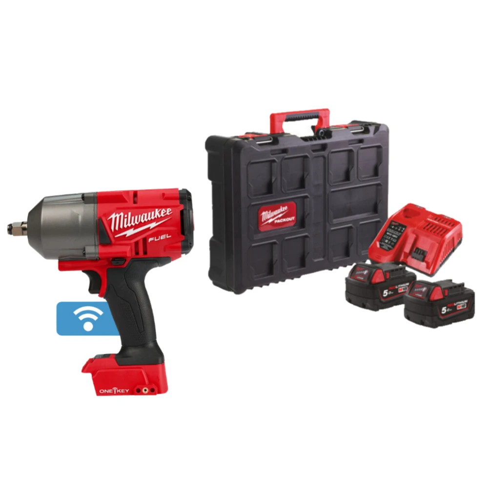 Milwaukee M18 Fuel 1/2" One-Key High-Torque Impact Wrench with Packout Case M18ONEFHIWF12-502P