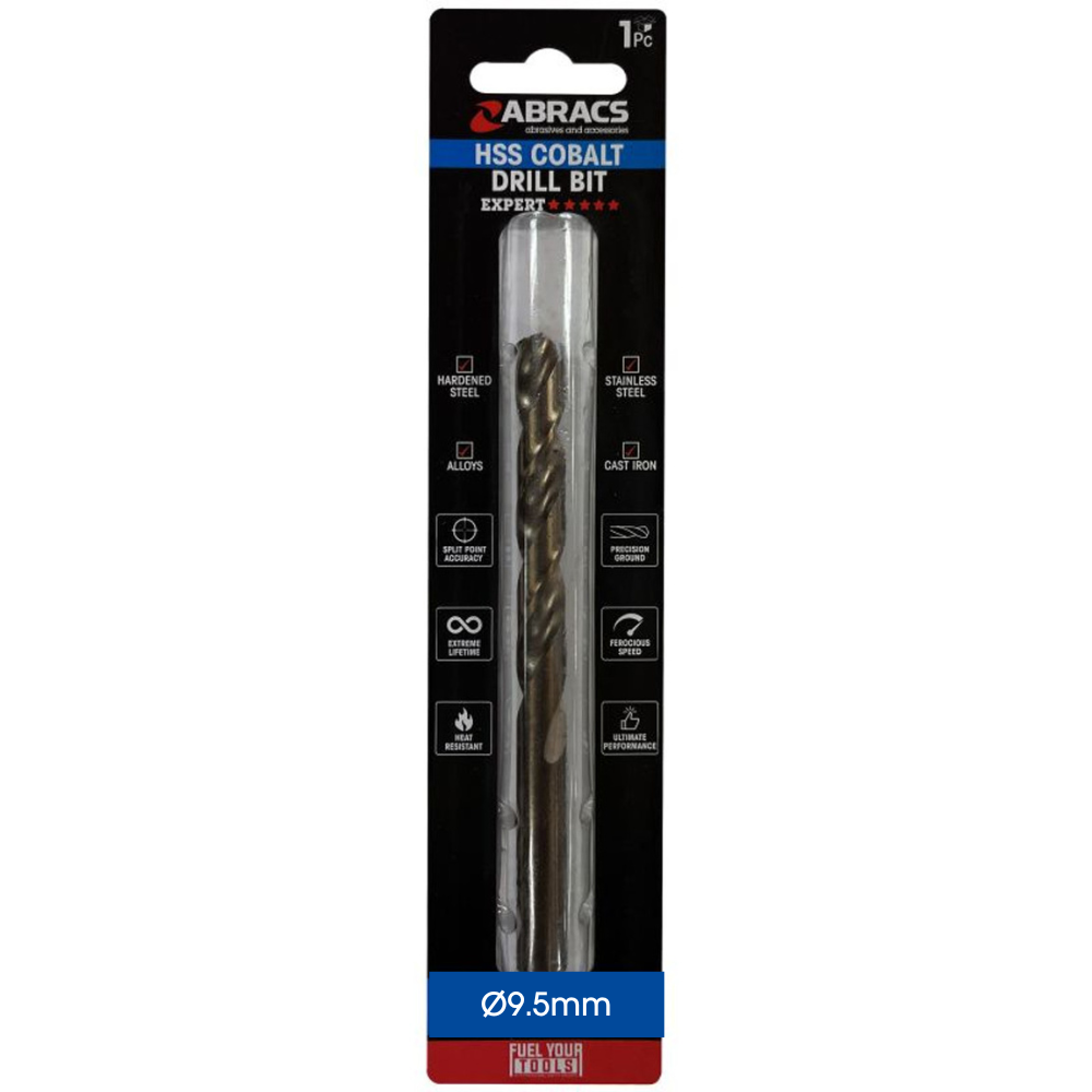 Abracs 9.5mm Cobalt (M35) HSS Drill Bit DBCB09501
