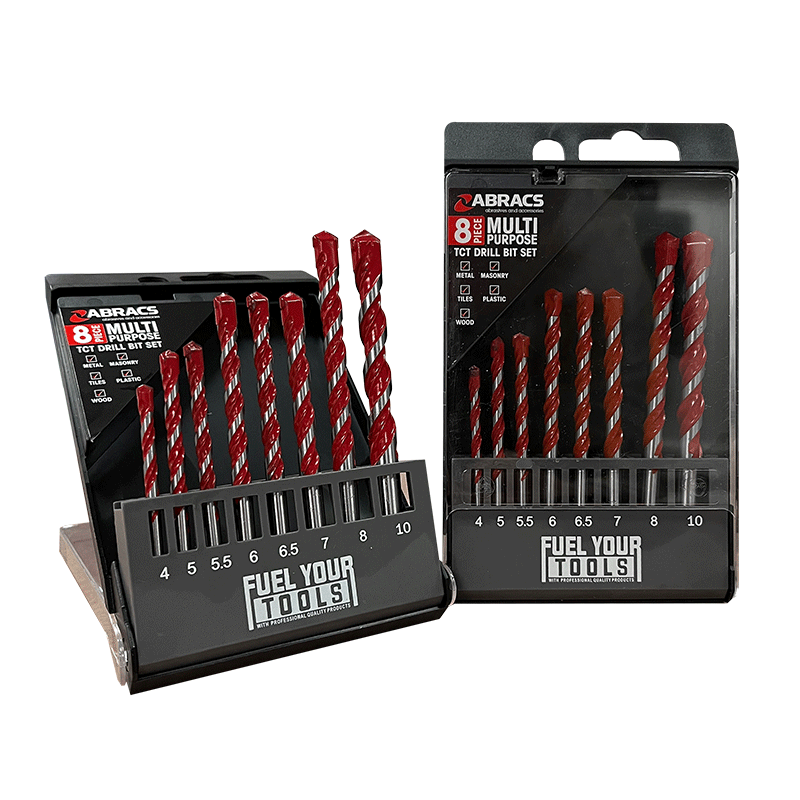 Abracs 8 Piece Multi-Purpose Drill Bit Set MPDBSET8