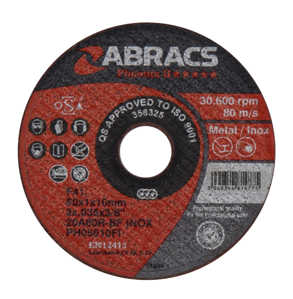 Abracs Phoenix II Extra Thin Cutting Disc 50mm x 1.0mm x 10mm PH05010FI