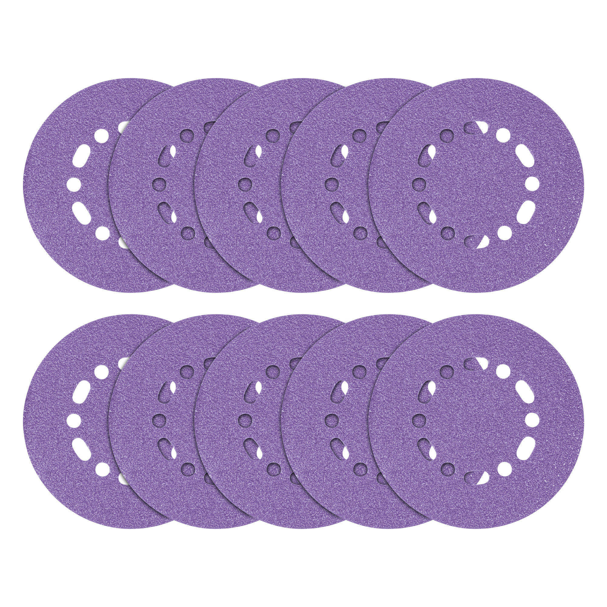 Trend 10 Pack Zirconium Random Orbital 150mm Sanding Disc, 60 Grit