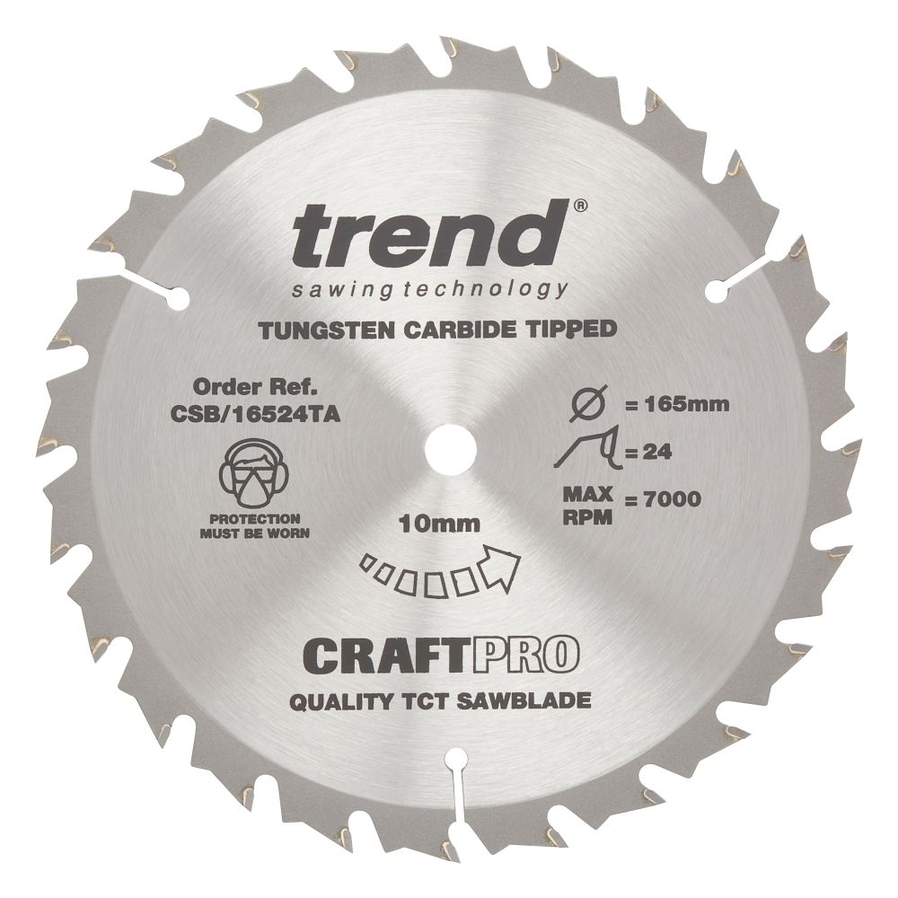 Trend Craftpro Combination Wood Circular Saw Blade 165MM X 24T X 30MM