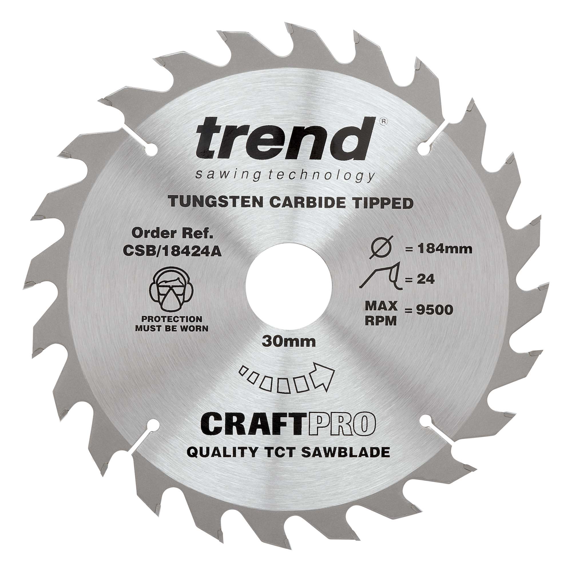 Trend Craftpro Circular Saw Blade 184MM X 24T X 30MM CSB/18424A