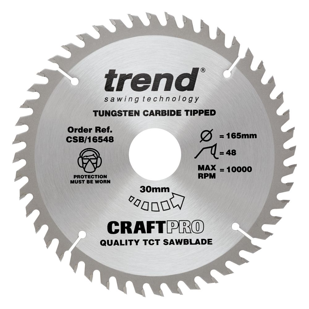 Trend Craftpro Wood Plunge Saw Blade 165MM X 48T X 20MM CSB/PT16548