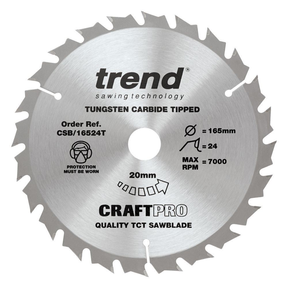 165mm Plunge Saw Blades 40 teeth and 20mm Bore