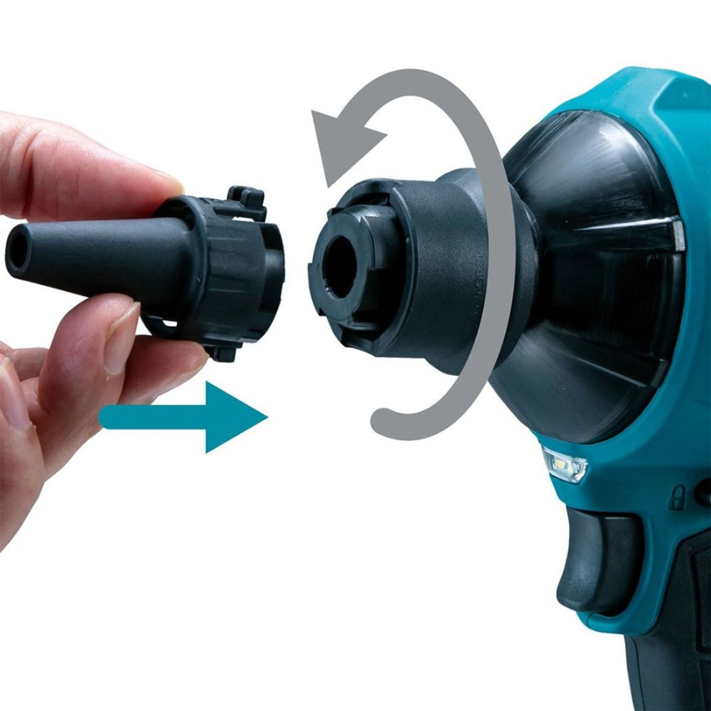 Makita LXT 18V Cordless Dust Blower with nozzle for cleaning confined spaces