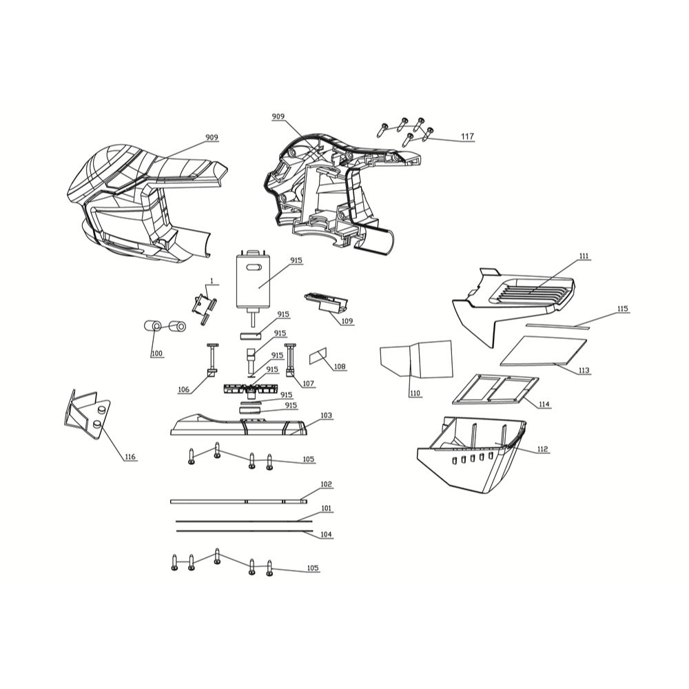 diagram of Einhell 18v Power X-Change Cordless Multi Sander 4460708