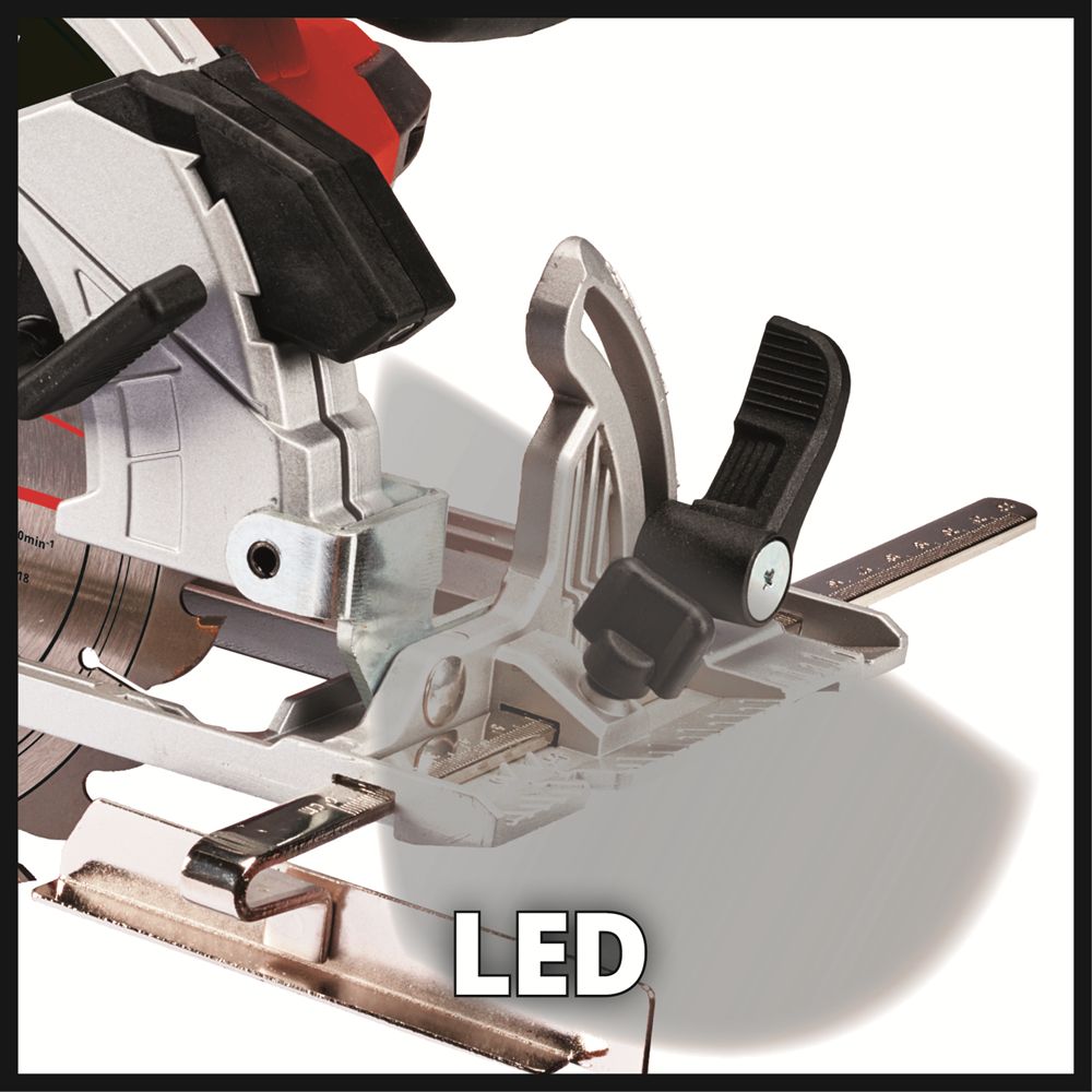 Einhell circular saw LED guarantees you good visibility of our work area