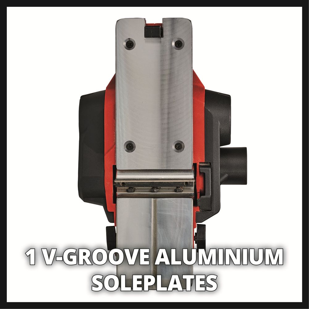 Base plate with 1 V-groove for easy chamfering of edges