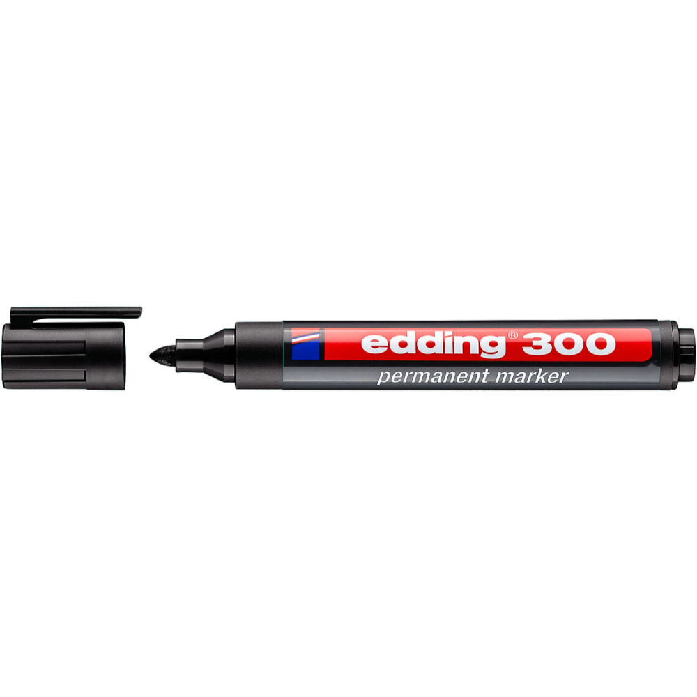 Edding 300 Permanent Marker, Black Colour 4-300001