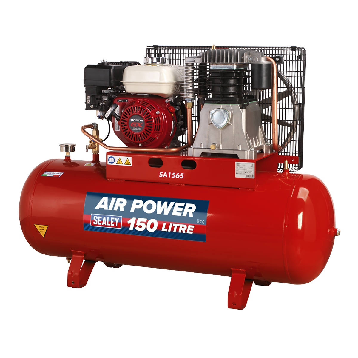 Sealey 150L Belt Drive Air Compressor with Petrol Engine 6.5hp SA1565