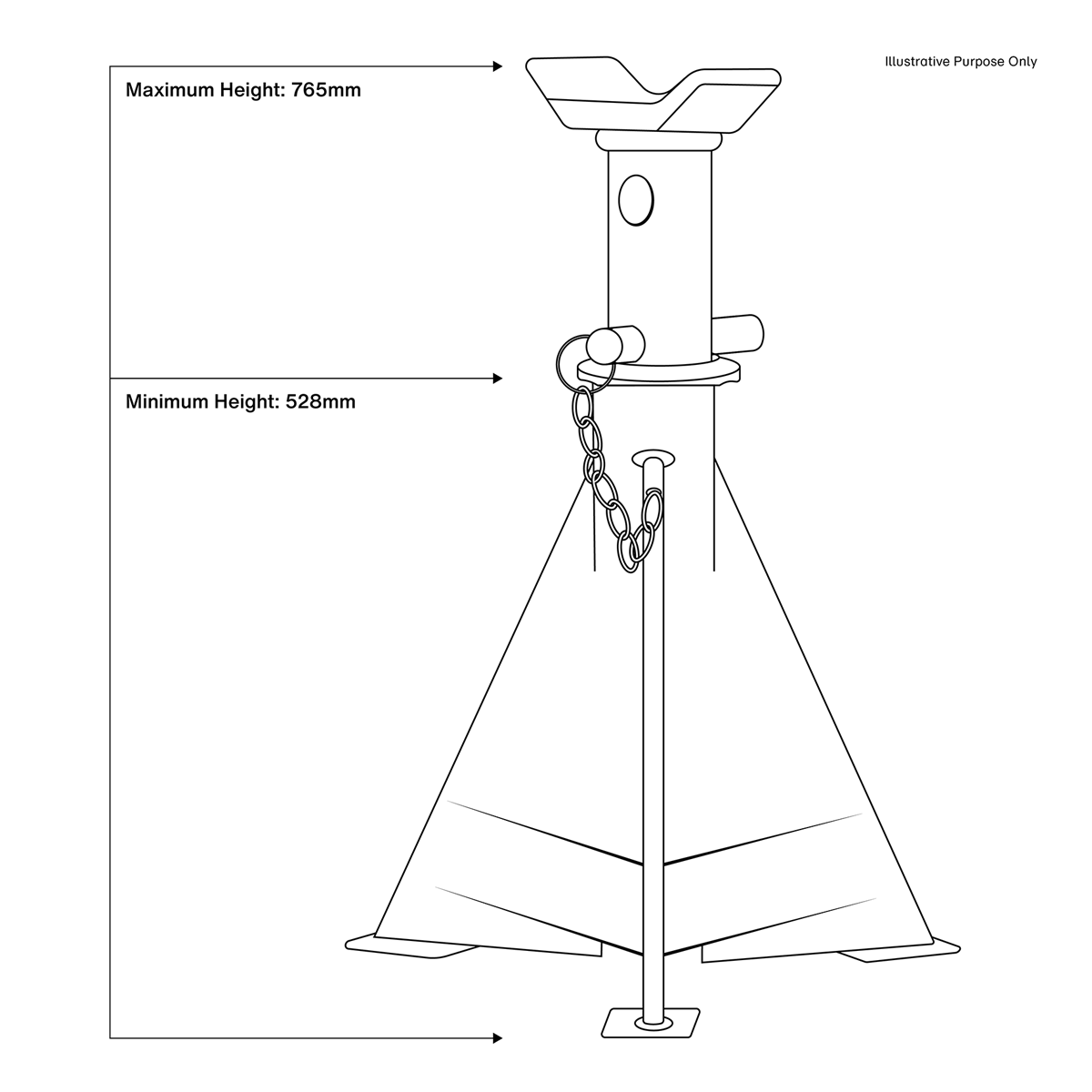 Sealey Axle Stand AS15000 diagram