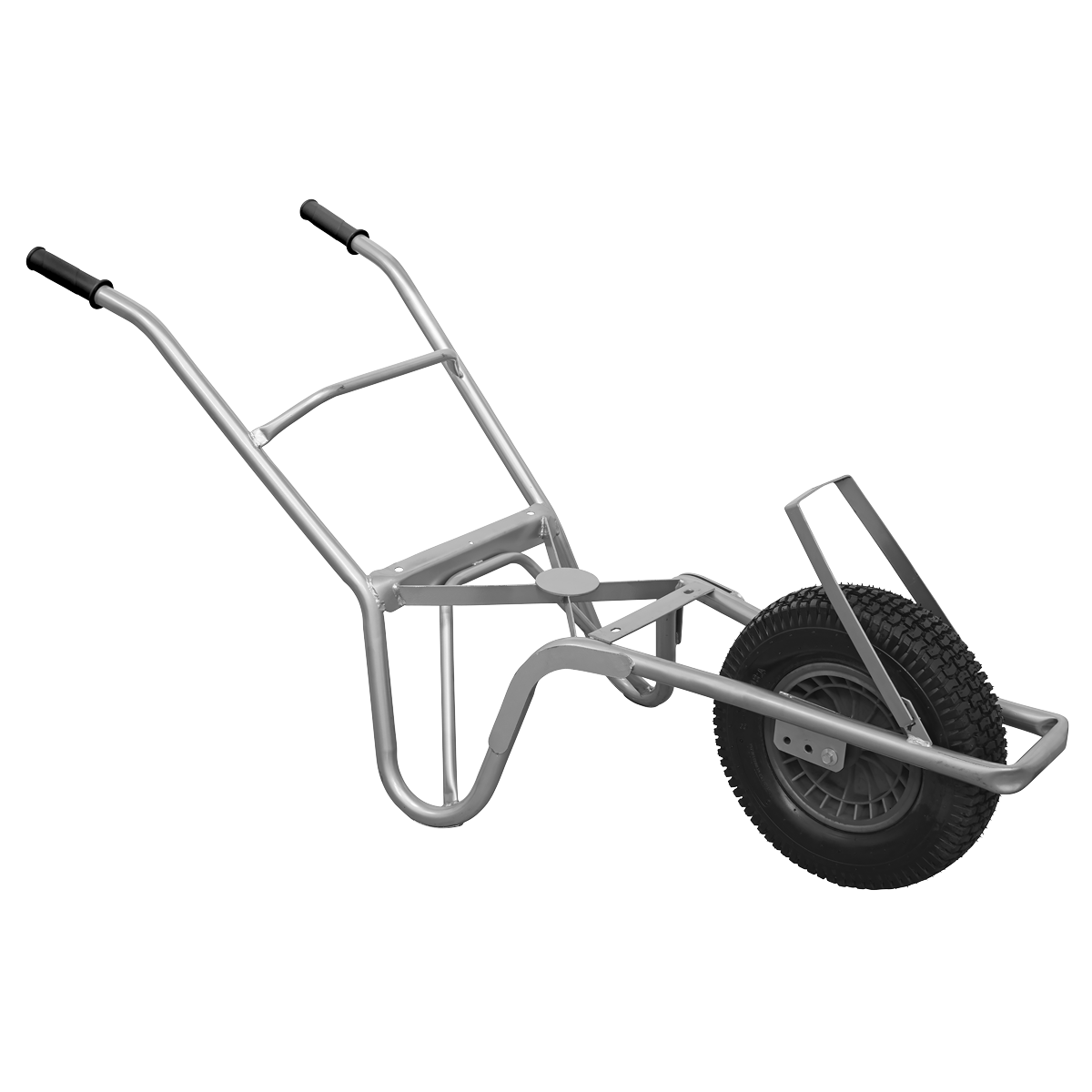 Constructed with strong tubular steel frame and rubber gripped handles.